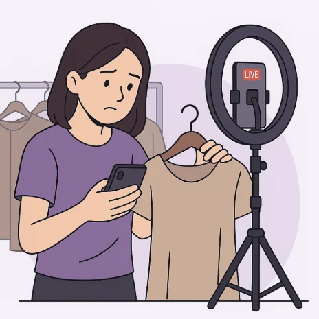 ライブ配信で困っている様子