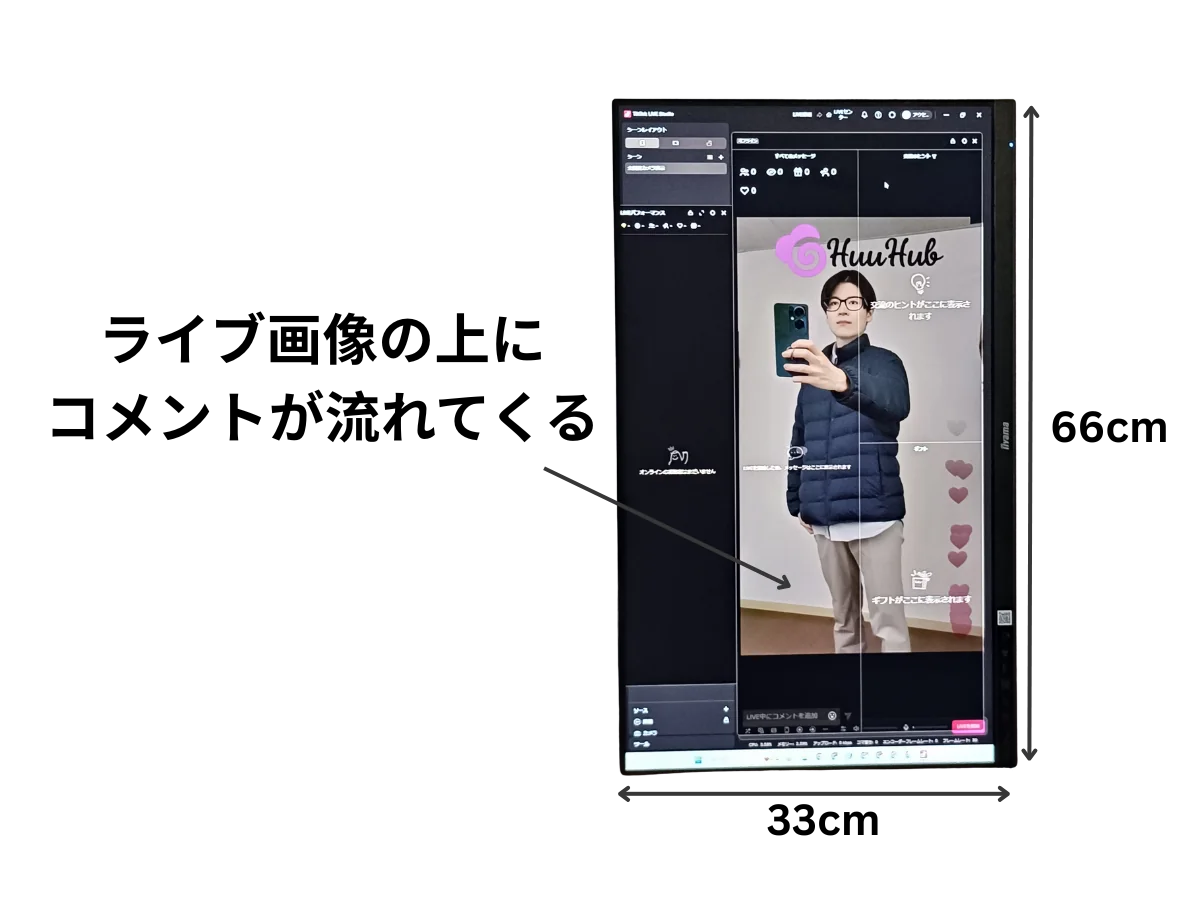 コメント確認用モニタ